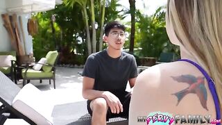 Pervert guy fucked his stepsister and made her swallow it all