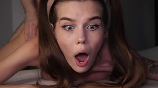 Petite teen with tight ass gets smashed by a huge cock