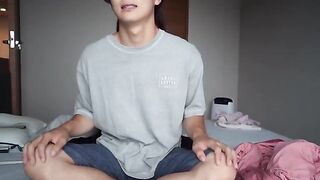 The hottest bitch gives the guy a Femdom Facesitting while Handjob, Shaking Doggy