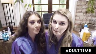 Lesbian hair stylist Elena Koshka seduces client Bunny Colby in POV