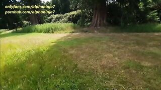 Girl gets a big facial and takes a risky sex adventure in the countryside