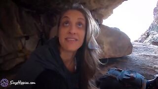 Hiking accident: three babes get lost, fucked to keep warm