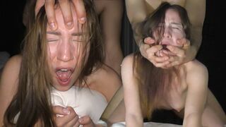 Petite teen college girl gets fucked hard and rough by her boyfriend