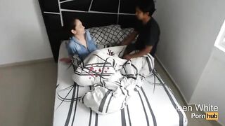 A young woman had sex in the room of her friends