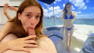 I took my GF Jessica Marie on a boat ride and then we had two rounds at my place