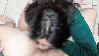 A rich blowjob before school. This student is a slut