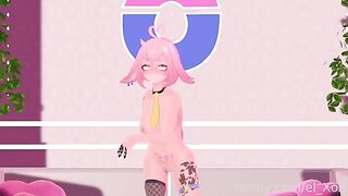 A virtual YouTuber experiences anal for the first time in this steamy scene