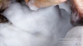 Horny blondie in the bath gives me a blowjob and fucks me fast