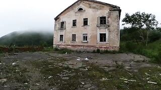 Exhibitionist girl gets fucked in a horrible house