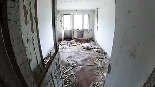 Exhibitionist girl gets fucked in a horrible house