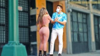 Latina girl seduces a rich stranger and jumps on his hard dick