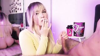 You can either suck dick or a cigarette, no both