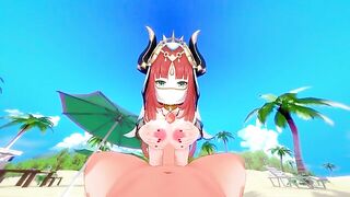 The beautiful girl Nilou has sex in the Genshin Impact world