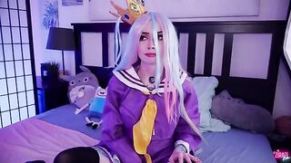 The slutty stepsister Shiro loses at rock, paper, and scissors, so she rides her stepbrother