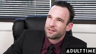 April Olsen gets her ass pounded by the boss in his office
