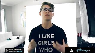 The girl was rubbing her pussy with a harsh Lexi Lore in Girlsway style