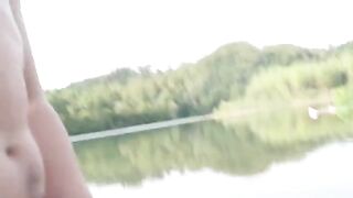 Babe has sex with a stranger on the beach, showcasing risky outdoor fun