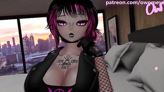 A goth girl named Jess acts like a bitch until she gets fucked