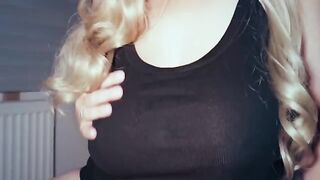 I slap her tits and she loves it, amazing sex!