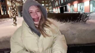 Babe from the street, no condom, great sex