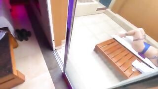 Redhead deepthroat sex in bikini with employee