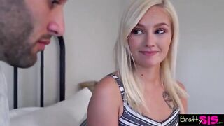 Stepsister freaks out as she feels guy's cock inside her, questioning his size