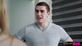 Guy masturbates while stepsister wants her turn to play