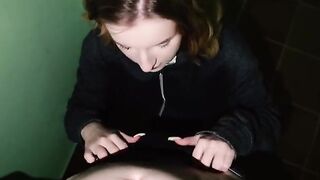 A couple gets intimate in the entrance while parents are at home
