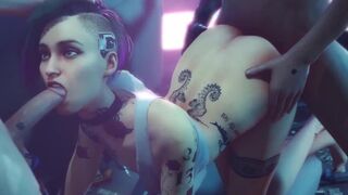 Judy Alvarez and Panam Palmer in hot cyberpunk action, huh?