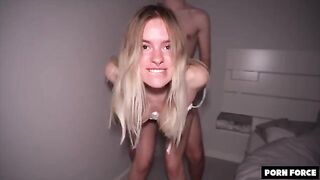 College girl gets manhandled in her dorm by two guys