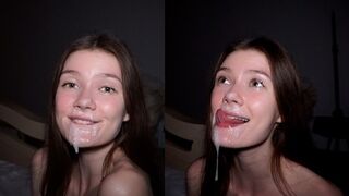 Rough sex and cum choking with gorgeous amateur - MIRARI