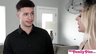 Stepsister seduces her stepbrother, asking if he likes how wet she is