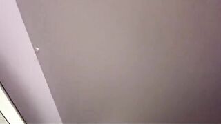 Blonde fucks in the airport toilet, risking a lot