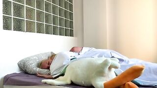 I calmed down my stepsister after she woke up from a nightmare