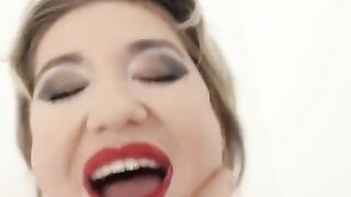 Blonde Nympho Nikky Dikky gets her ass gapped hard, showcasing intense action
