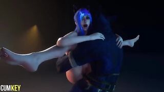 Furry Cat Girl gets Wild Sex with a Big Cock Monster