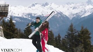 Petite skier Sonya gets fucked in the Alps