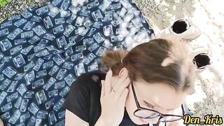 A cute schoolgirl is treated with a facial full of cum in this hot compilation
