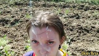 A cute schoolgirl is treated with a facial full of cum in this hot compilation