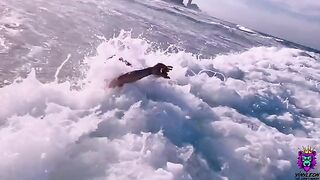 A girl was asked to have anal sex on the sandy beach
