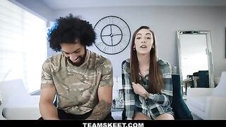 Girl was fucked in crazy poses by her boyfriend, showcasing petite allure