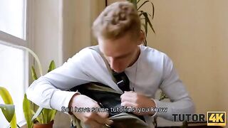 Instead of attending college, the guy was busy with his tutor in a steamy session