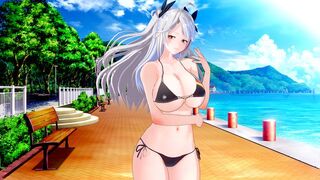Hentai with Waifu Prinz Eugen from Azur Lane - 3D animation