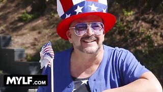 Hot cougar Ariella Ferrera and her stepdaughter’s 4th of July orgy