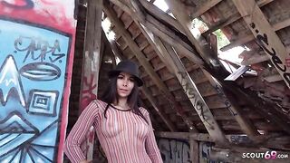 Outdoor casting with Jessy Jey for a modeling job, turns into hardcore anal sex