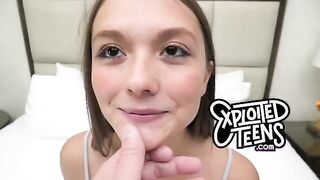 Young and cute girl sucks and licks cock professionally