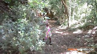 African girls in a steamy lesbian homemade sex experiment