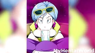 Hentai animation compilation with Bulma from Dragon Ball Super