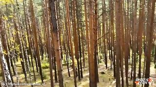 Girl came to the woods and was fucked by a guy with a big cock