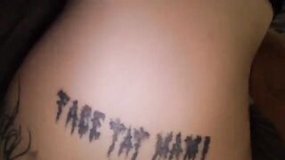 Passionate creampie sex with a rough fucker